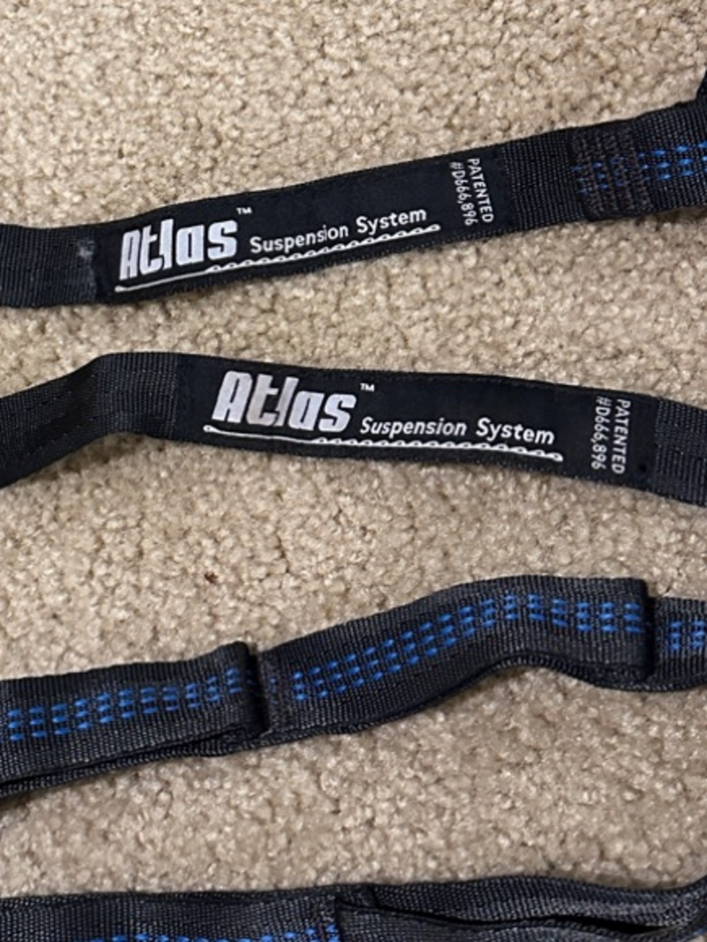 ENO Double Hammock Blue + Suspension System Straps - Picture 3 of 4